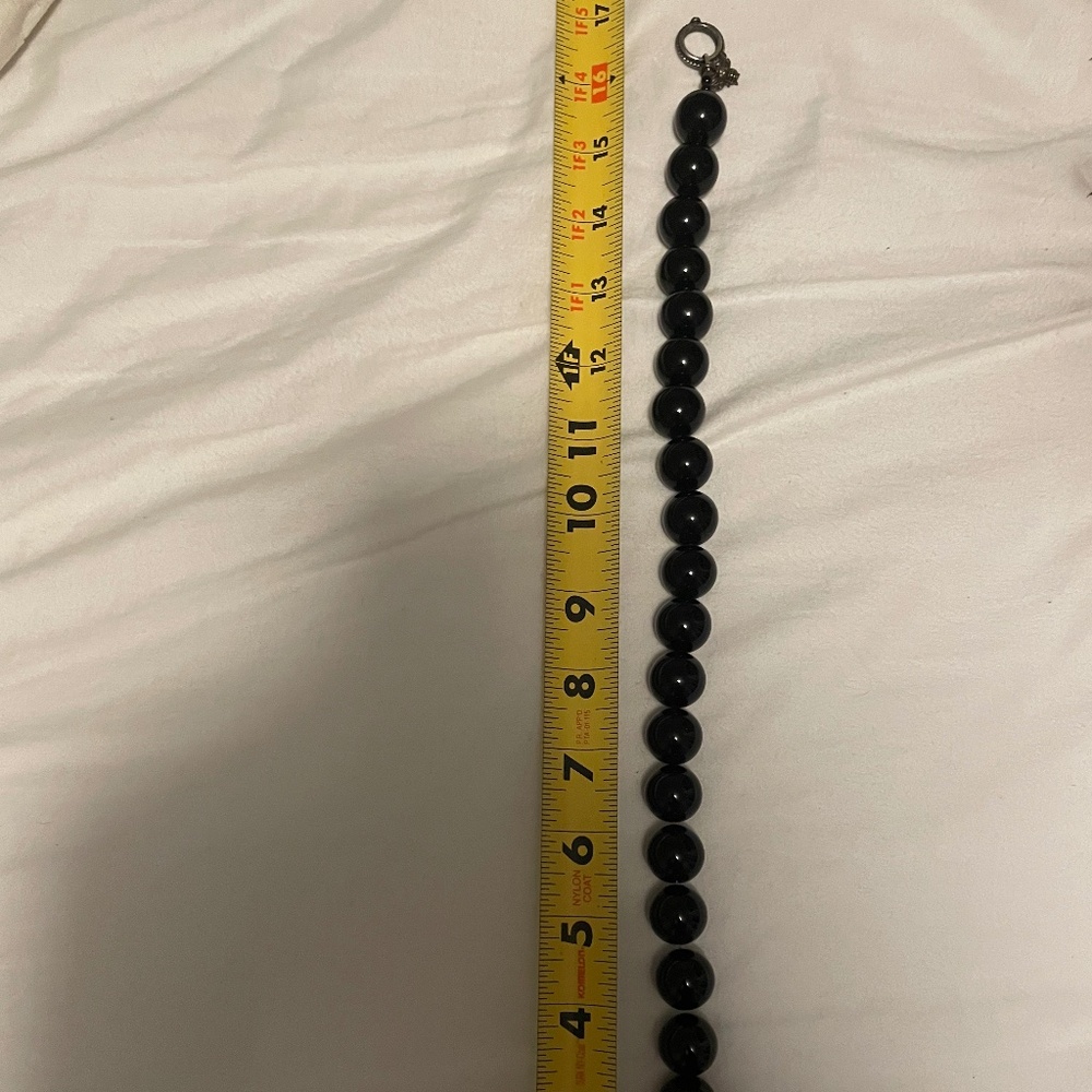 Black beaded necklace
